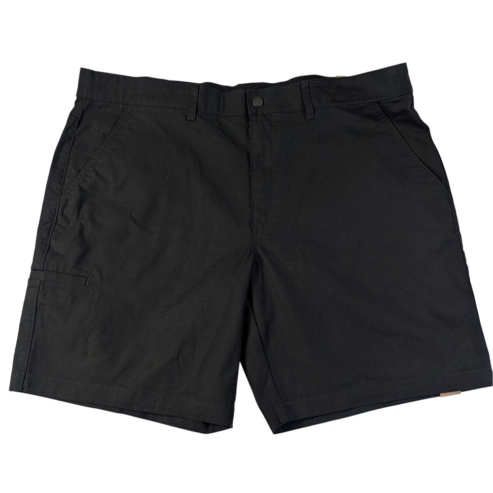 Brahma Mens Relaxed Fit Canvas Shorts Black Size 42 Workwear 9 Inch Inseam NWT